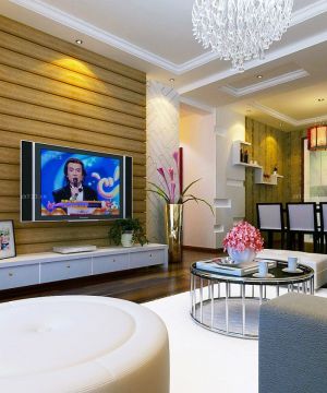 交换空间50平小户型客厅电视墙设计效果图