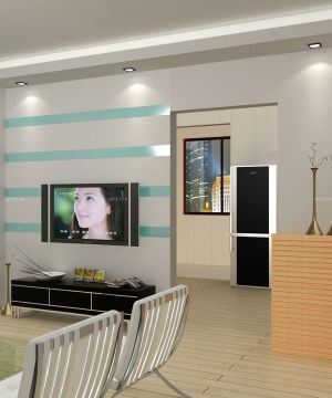 老式60平米小户型电视墙装修设计效果图片