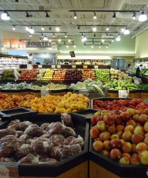 大型水果超市装修吊灯效果图片