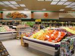 现代蔬菜超市货架摆放摆设效果图片