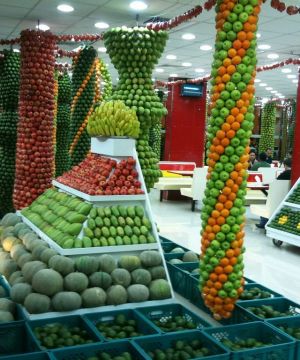 创意现代风格蔬菜超市摆设图片
