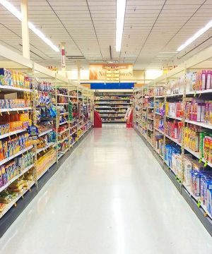 超市货架走廊装饰装修效果图片