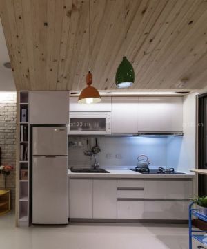80平米小户型两室一厅开放式厨房装修效果图片