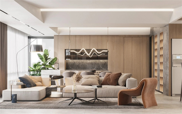 客厅无主灯设计软装搭配