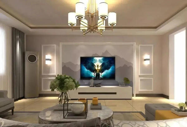 艺术涂料电视背景墙