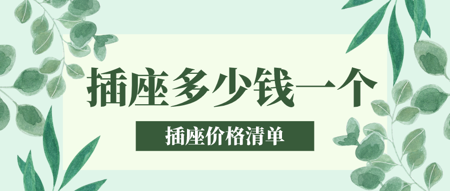 插座多少钱一个_插座价格清单