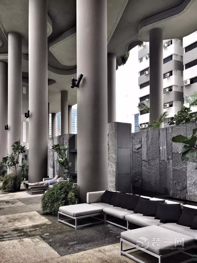 新加坡建筑的标杆设计将绿化融入进线条感十足的装修