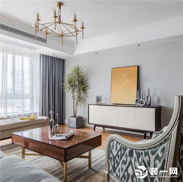 休闲美式风格温馨家 125㎡三居室装修气质高