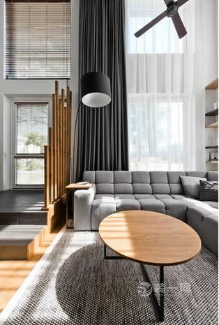 85平北欧风格loft装修 特殊户型设计视觉层次感