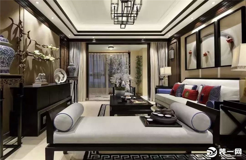 重庆装修公司设计师新中式三房两厅装修客厅