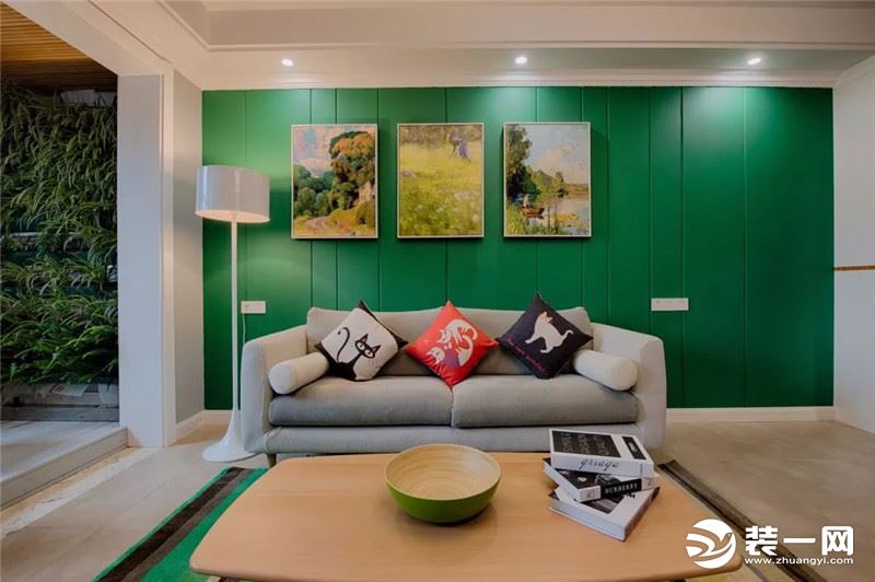 天怡美重庆装修公司费用15万装修效果图两室一厅北欧客厅