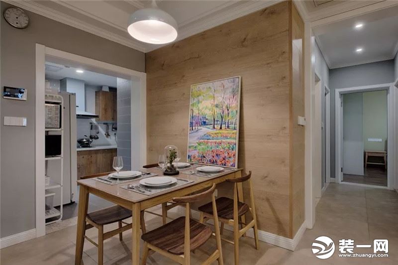 天怡美重庆装修公司费用15万装修效果图两室一厅北欧餐厅