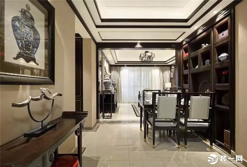 重庆装修公司设计师新中式三房两厅装修餐厅