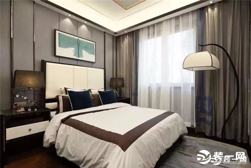 重庆装修公司设计师新中式三房两厅装修卧室