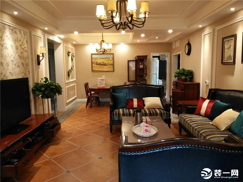 美式风格两室两厅装修图片新房装修实景图客厅