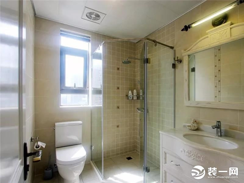 90平两室两厅装修图田园风格装修洗手间