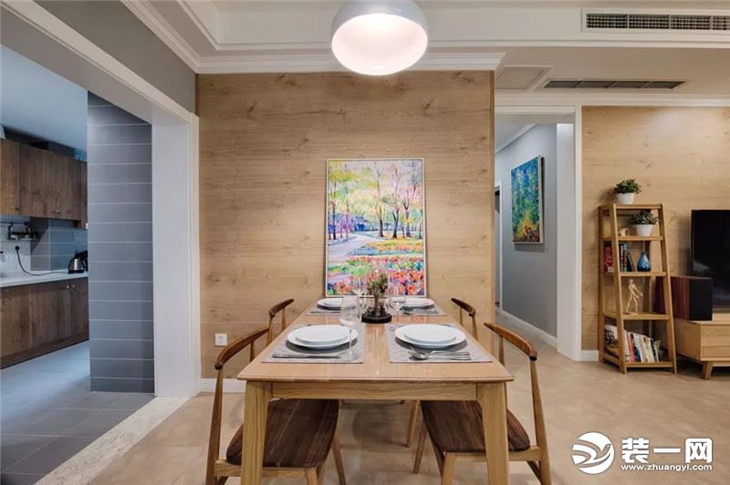 天怡美重庆装修公司费用15万装修效果图两室一厅北欧餐厅