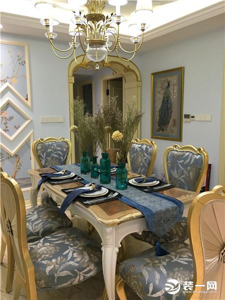重庆装修公司130平米法式风格装修效果图餐厅