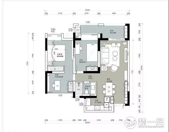 115平三居室北欧风格装修效果图 武汉圣都精品设计