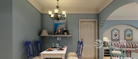 86平米三居室地中海风格装修效果图