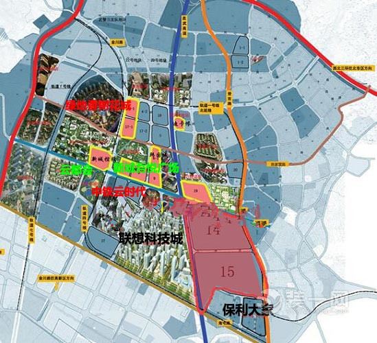 泛亚新区规划范围及14、15号地块大致区位