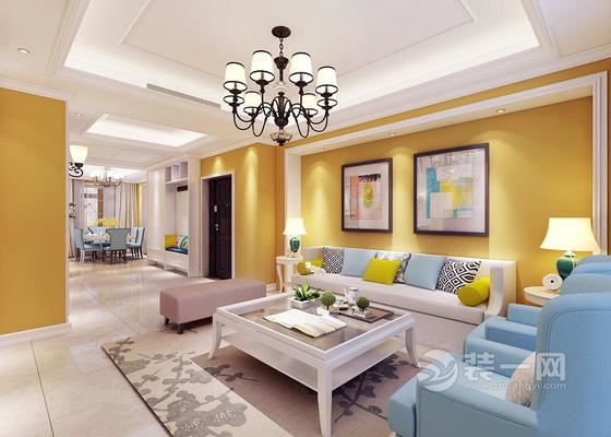 黄色装修依然好看 昆明碧鸡名城122平现代简约三居室
