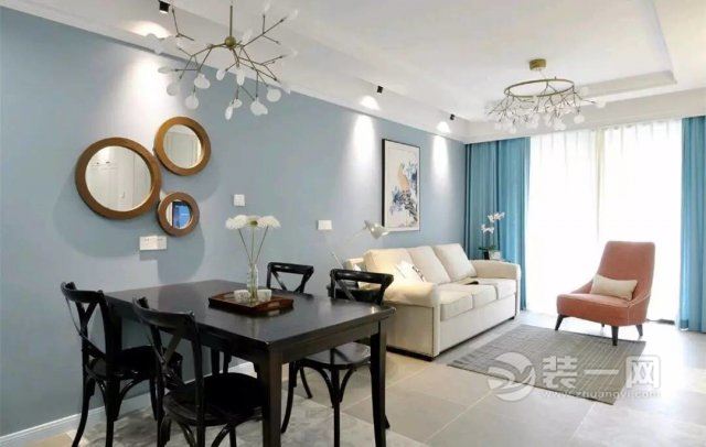 89㎡小三房现代美式风格装修设计色彩搭配层次十足 89㎡小三房现代美式风格装修设计色彩搭配层次十足