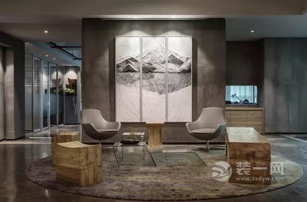 新中式风格办公室装修案例 低调大气又不失随性之美