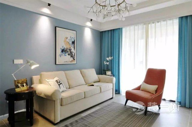 89㎡小三房现代美式风格装修设计色彩搭配层次十足 89㎡小三房现代美式风格装修设计色彩搭配层次十足