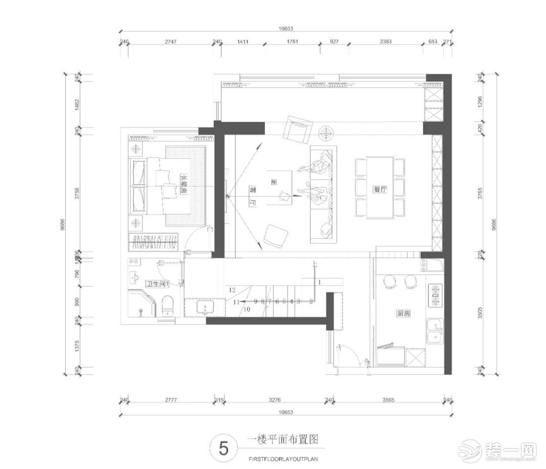 现代风格复式楼装修效果图