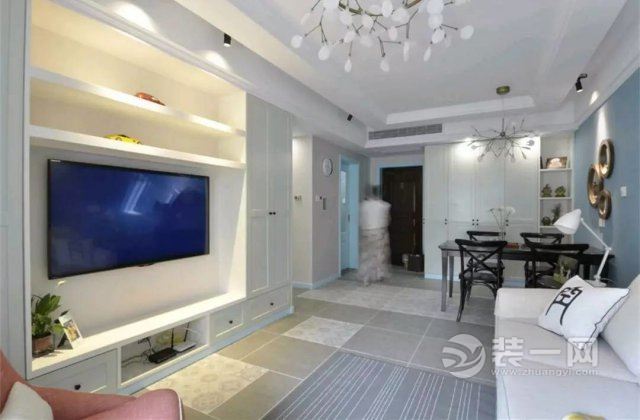 89㎡小三房现代美式风格装修设计色彩搭配层次十足 89㎡小三房现代美式风格装修设计色彩搭配层次十足