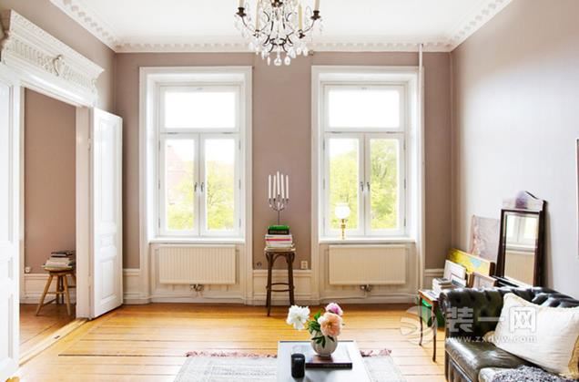 两居室简欧风格装修样板间 裸色与复古展温柔情调