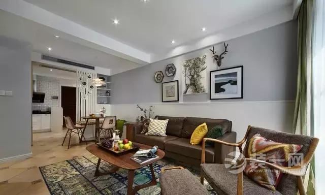 90平二居室美式+北欧装修案例 昆明装修公司推荐