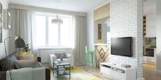 海伦国际46平米北欧风格装修案例 打造多彩之家