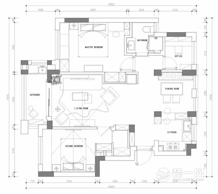90平北欧小三居装修效果图 墙面色彩搭配套路深
