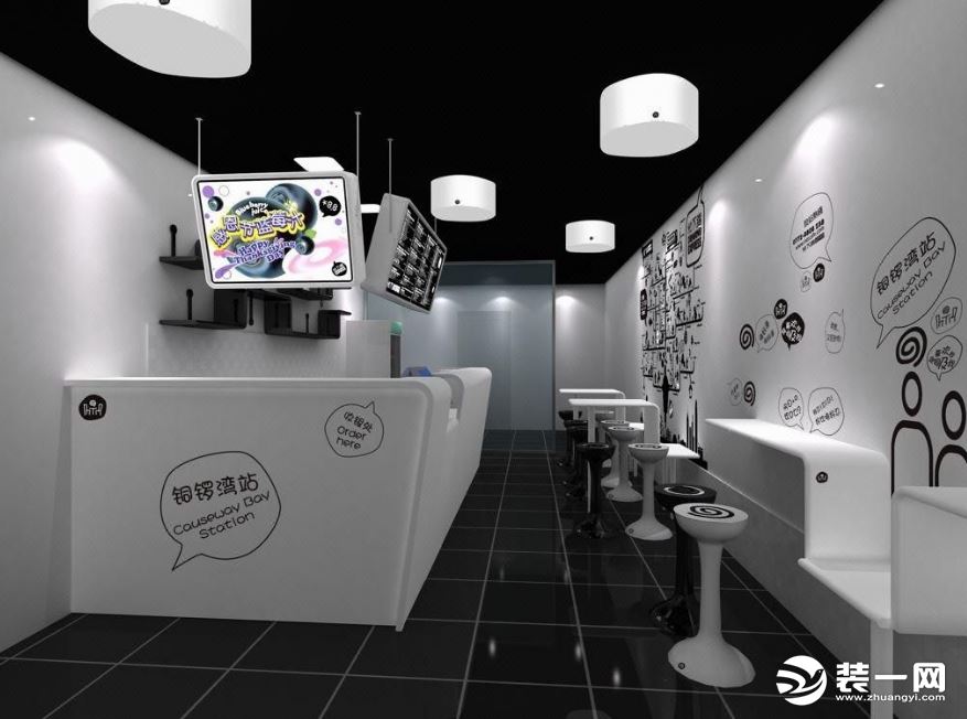奶茶店装修效果图
