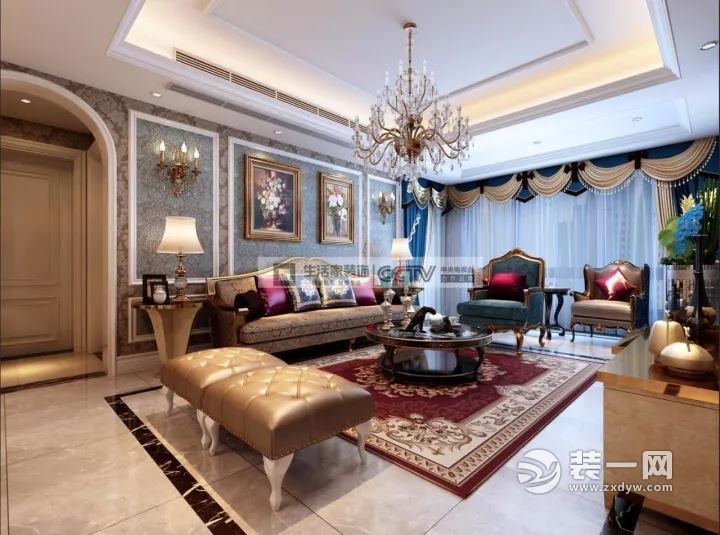 合肥融侨悦城140平米大气欧式装修效果图