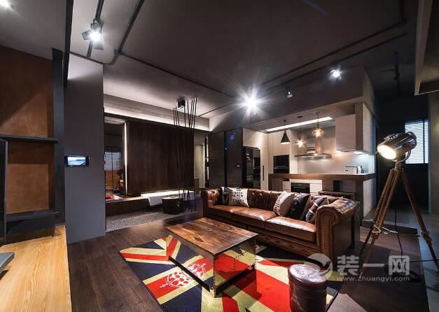 工业风格装修效果图合肥装修公司120平米三室两厅设计