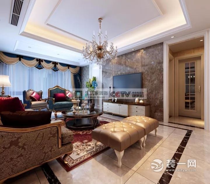 合肥融侨悦城140平米大气欧式装修效果图