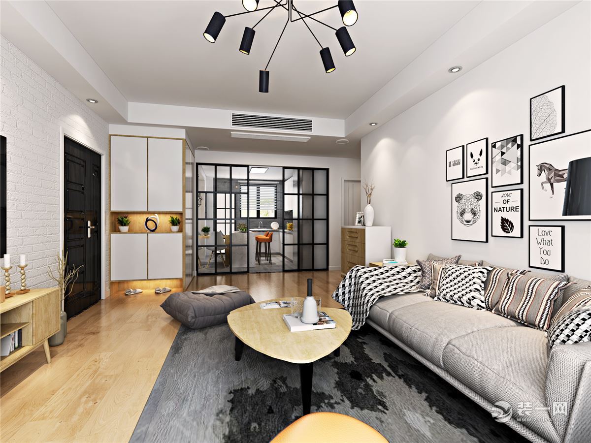 合肥天玥中心117平米北欧风格装修效果图