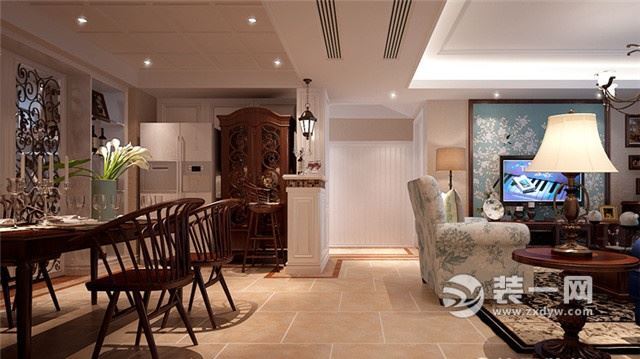 美式风格客餐厅装修效果图