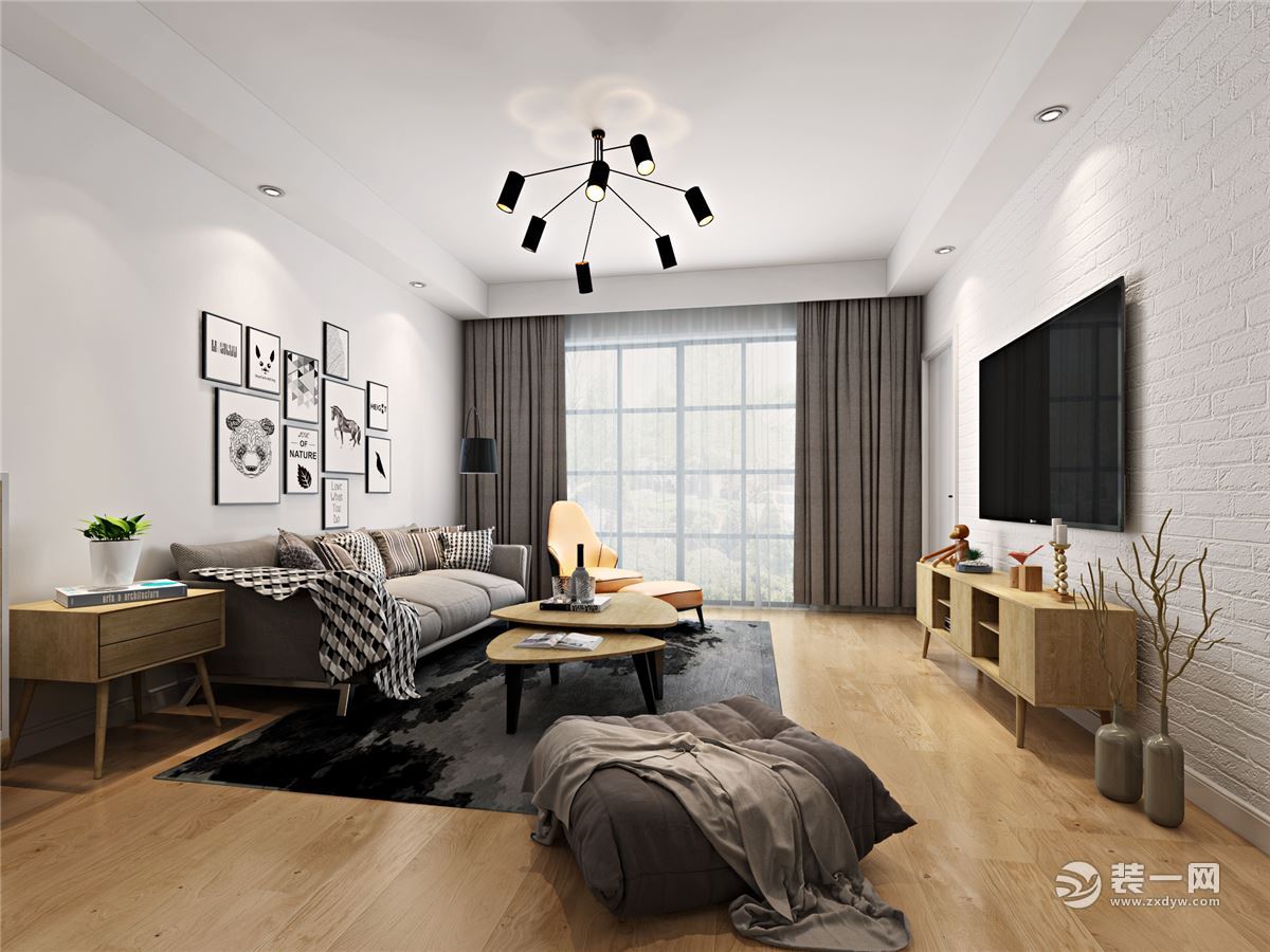 合肥天玥中心117平米北欧风格装修效果图