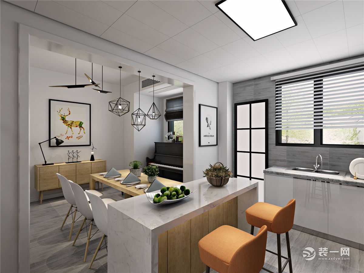 合肥天玥中心117平米北欧风格装修效果图