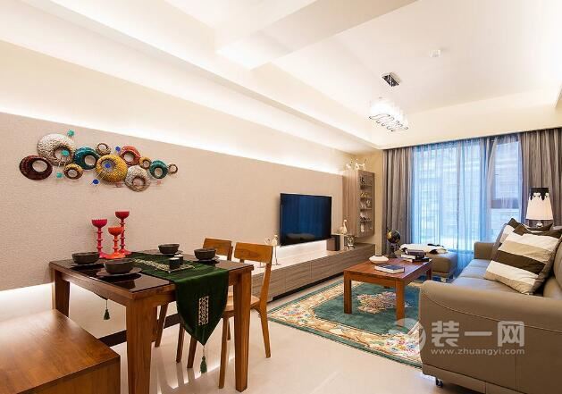 70平米两室一厅装修效果图合肥装修公司巧妙放大空间