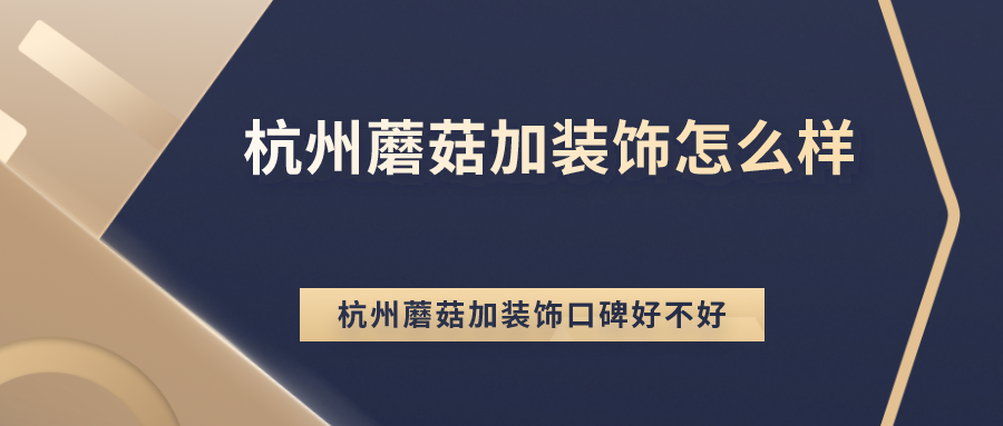杭州蘑菇加装饰怎么样