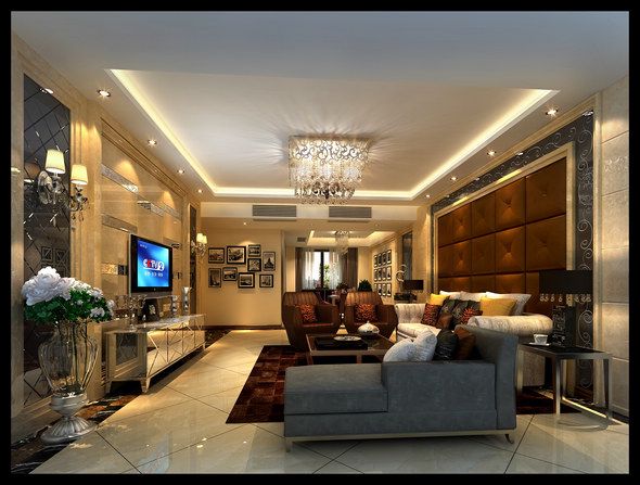 最新简欧风格家装客厅装修效果图欣赏