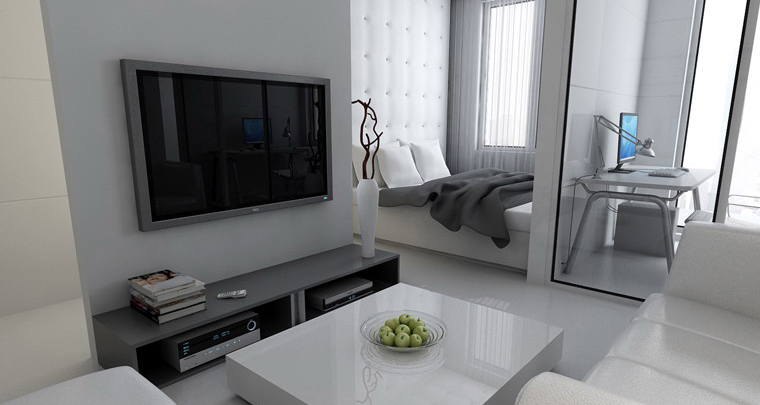 交换空间一室一厅23平方超小户型装修图