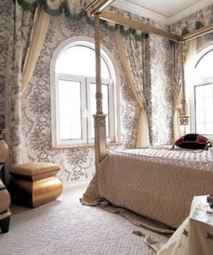 美式古典风格卧室设计实景图