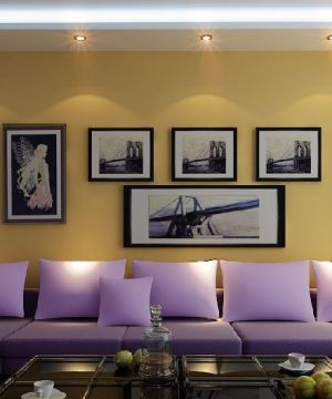 现代客厅创意照片墙设计图片