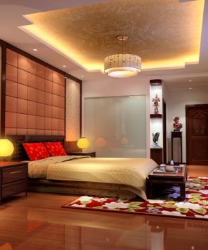 中式家装卧室装饰设计效果图